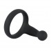 Black Velvets Cockring Met Stimulator - Zwart