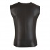 Shirt Met Lederlook En Lange Rits - Zwart
