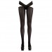 Panty met open kruis - Zwart