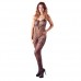 Netstof Catsuit Met Open Kruis En Kanten Details