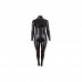 Plus Size Wetlook Catsuit Met Lange Rits