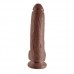 King Cock Dildo Met Ballen - 25cm - Dark