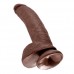 King Cock Dildo Met Ballen - 25cm - Dark