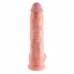 King Cock dildo met ballen - 25 cm, huidskleur