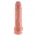 King Cock dildo met ballen - 28,5 cm, huidskleur