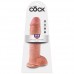 King Cock dildo met ballen - 28,5 cm, huidskleur