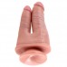 King Cock dubbele penetratie 22 cm - huidskleurig