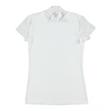 Shirt Met Kanten Mouwtjes - Wit