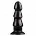 Zwarte Anaal Dildo Met Ribbels