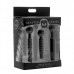 Dark Rods Siliconen 3-delige Penis Plug Set - Zwart
