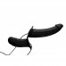 Power Pegger Dubbele Strap-On Vibrator - Zwart