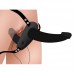 Power Pegger Dubbele Strap-On Vibrator - Zwart