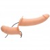 Power Pegger Dubbele Strap-On Vibrator - Huidkleur