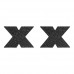 Flash Cross Tepelstickers - Zwart
