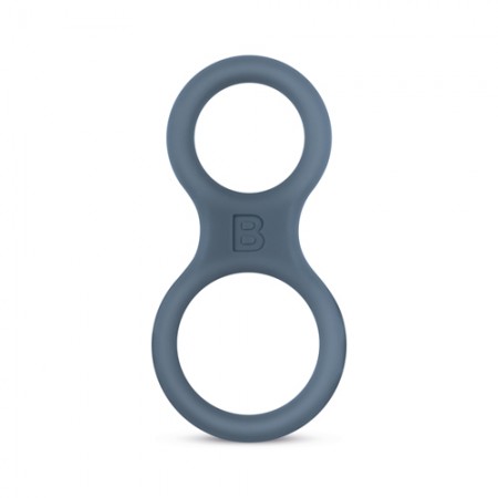 Siliconen Cockring En Ballstretcher - Grijs