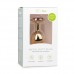 Metalen buttplug met paarse steen - goudkleurig