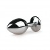Metalen buttplug met transparante diamant - zilverkleurig