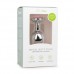 Metalen buttplug met roze kristal - zilverkleurig