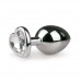 Metalen buttplug met hartje - zilverkleurig
