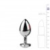 Metalen buttplug met hartje - zilverkleurig