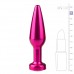 Metalen buttplug met diamant - roze