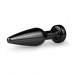 Metalen buttplug met diamant - zwart