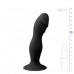Zwarte siliconen dildo met zuignap