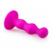 Roze geribbelde siliconen dildo