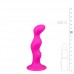 Roze geribbelde siliconen dildo