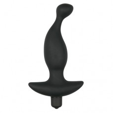 Siliconen prostaat vibrator - zwart