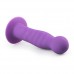 Siliconen dildo met zuignap - paars