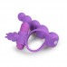 Triple Pleasure Cockring Met Anaalkralen En Stimulator - Paars