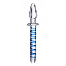 Kundalini Thrusting Wand Dildo & Plug - Transparant/Blauw