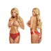Latex Slip Met Open Kruis - Rood