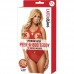 Latex Body Met Open Cups - Rood