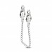 Metalen Tepelklemmen Met Ketting - Zilver