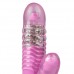 Stotende vibrator met kralen - Roze