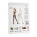 Netstof catsuit met grote gaten - Zwart
